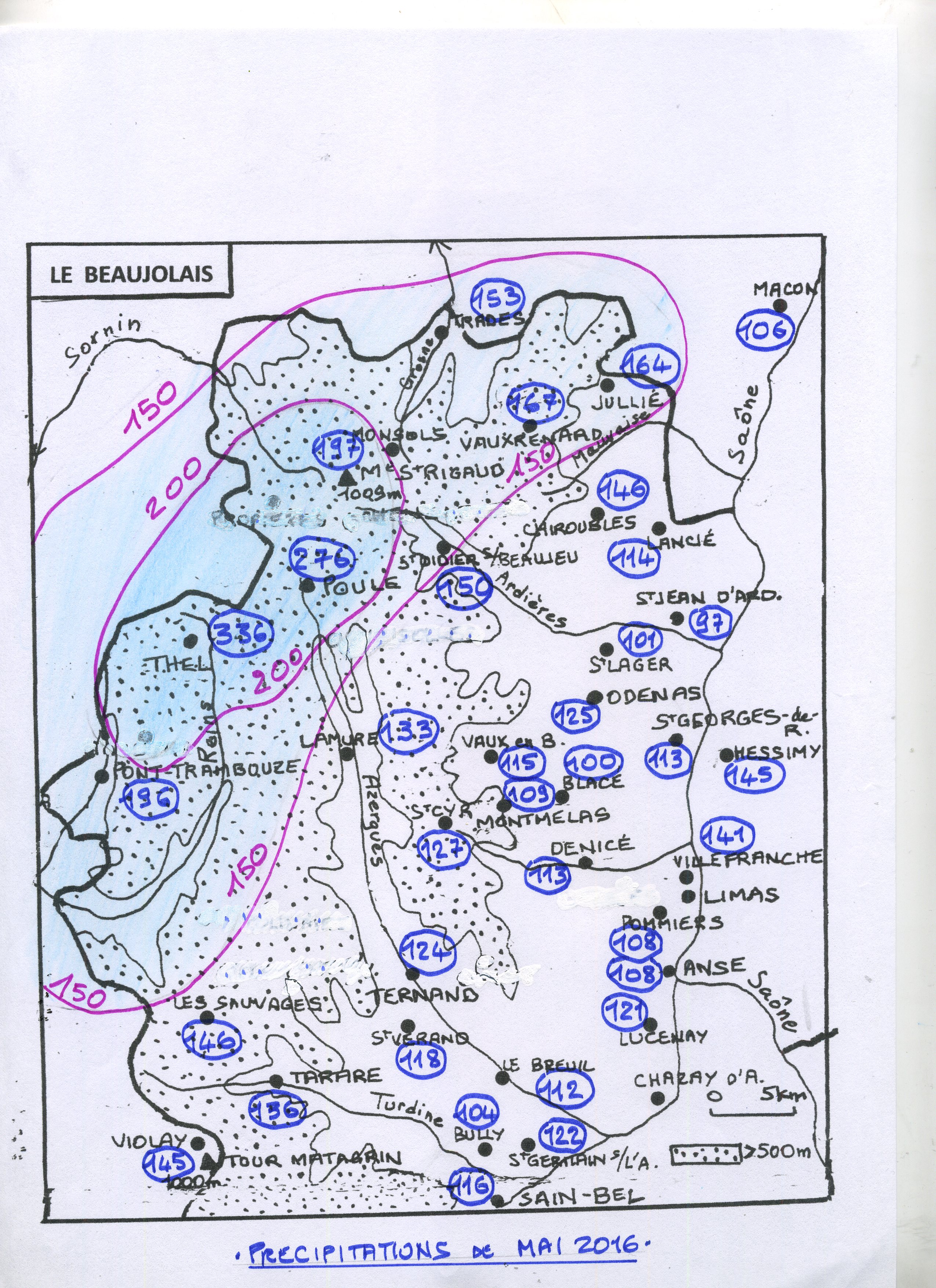 Carte Pluvio  Beaujolais MAI  2016    001